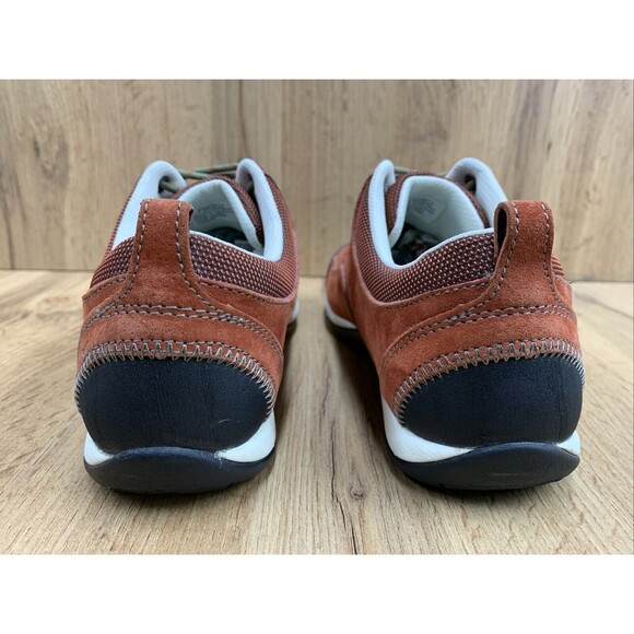 LL Bean BeanSport Lace Up Sneaker Shoes Womens Size 8 M Red Brick Suede Feldspar - Picture 7 of 15